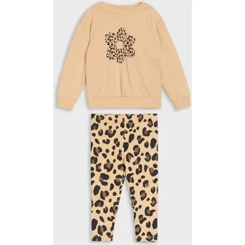 Dívčí oblečení Sinsay - Žerzejová souprava - béžová - 901ET-08X - 901ET-08X-80