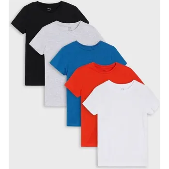 Chlapecké oblečení Sinsay - Sada 5&nbsp;triček - šedá - 829EY-09M - 829EY-09M-116