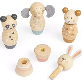 Dřevěná hračka Bigjigs Toys Dřevěné šroubovací zvířátko 1 ks
