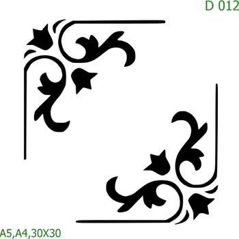 Šablona D 012 - 30 x 30 cm , Lepící fólie