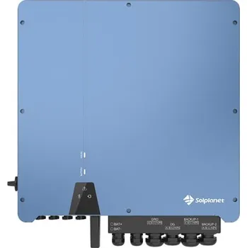 Měnič napětí Hybridní strídac Solplanet ASW12kH-T1, 3-fázový, 12kW, 2 MPPT, DC prepínac, komunikace WLAN a RS485, spolupráce s vysokonapetovými olovenými a lithium-iontovými bateriemi, 5 let záruka