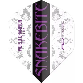 Šipka Letky na šipky Red Dragon Hardcore Peter Wright Snakebite, černé, fialové