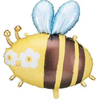 Balónek Fóliový balónek včelka 63,5×72 cm – mix barev, na helium i vzduch