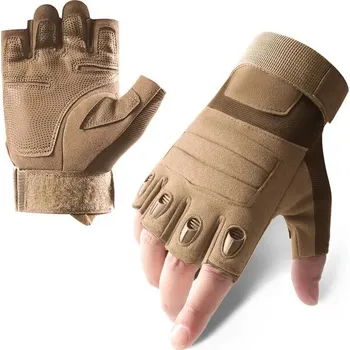 DRAGOWA TACTICAL Taktické rukavice Pine short, khaki barva