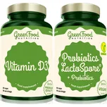 GreenFood Nutrition Probiotics Lactospore® with Prebiotics + Vitamin D3 Probiotics Lactospore® with Prebiotics kapsle pro podporu zažívání 60 cps + Vitamin D3 kapsle pro podporu imunitního systému 60 cps