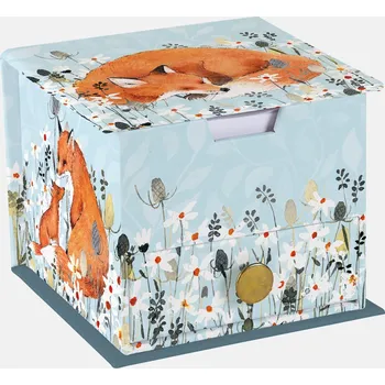 Samolepící bloček DOLAK Zásobník s papíry a šuplíčkem Foxy tales