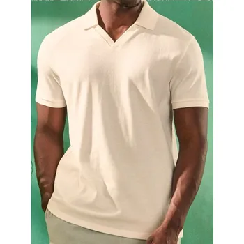 Pánské tričko Sinsay - Polo - krémová - 342EK-01X - 342EK-01X-3XL