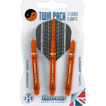 Šipka Letky a násadky na šipky Harrows Twin Pack Orange