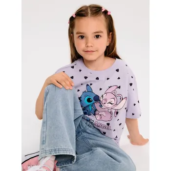 Dívčí tričko Sinsay - Tričko Stitch - levandulová - 065GA-04X - 065GA-04X-98