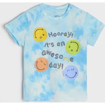 Chlapecké tričko Sinsay - Tričko s krátkým rukávem s efektem batiky SmileyWorld® - vícebarevná - 996DY-MLC - 996DY-MLC-98