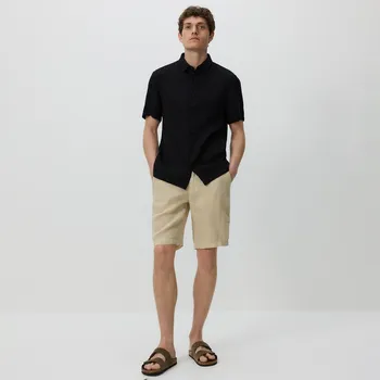 Reserved - Lněné šortky regular fit - béžová - 170EG-08X - 170EG-08X-S