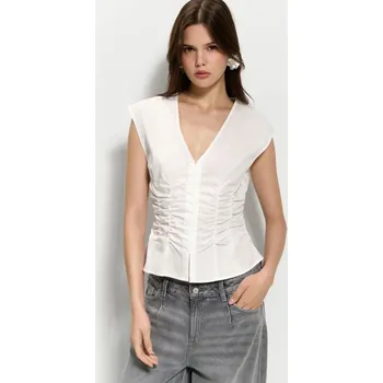 Dámská móda Hladká halenka - XL - House - bílý - 399DT-00X