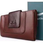 Luxusní hnědo-tmavěhnědá kožená peněženka Marta Ponti no. B506