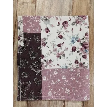 Utěrka bavlněná - Růžičky fialové