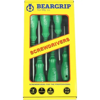 Šroubovák Beargrip šroubováky ploché PL2,5 - PL6,0, sada 6 dílů, 710 PL - 111-32075
