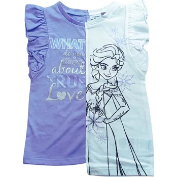 Dívčí oblečení Sun City Tričko FROZEN Elsa fialovobílé Bílofialová, Velikost: 104 104