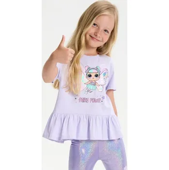 Dívčí oblečení Sinsay - Tričko s volánovým lemem L.O.L Surprise - levandulová - 077GA-04X - 077GA-04X-134