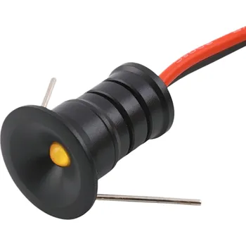 LED-10 mini podhledové svítidlo 0,5W, černé 120° Bílá