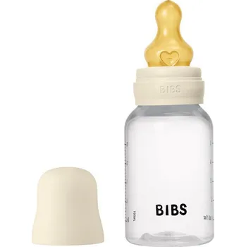 Kojenecká láhev Bibs Antikoliková láhev s kaučukovým dudlíkem 150 ml Ivory