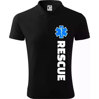 Pánská košile Rescue - pro záchranáře - Polokošile pánská Pique Polo 203 - 5XL ( Černá )
