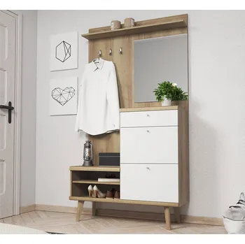 Předsíňová stěna Předsíňová sestava Primo dub riviéra / bílý