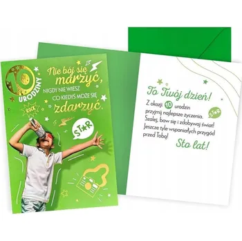 Obraz KUKARTKA NAROZENINOVÝ LÍSTEK 10 CHLAPEC 5901924490517 140 x 190 mm Narozeniny