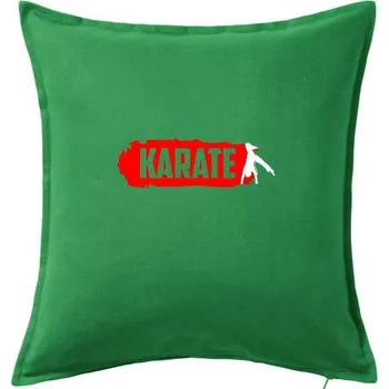 Polštář Karate nápis - Polštář 50x50 - 50x50 - Pouze potah ( Středně zelená )