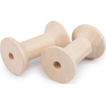 Příslušenství k šicímu stroji Dřevěná cívka 30x48 mm Varianta: 1 (3x4,8 cm) přírodní sv., Balení: 5 ks