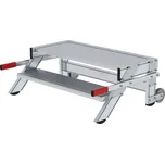 Schůdky z hliníku, pojízdné, dvoustupňové, šířka schůdku 1000 mm