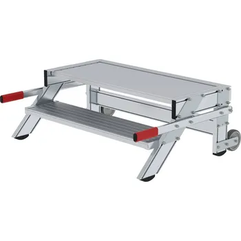 Schůdek Schůdky z hliníku, pojízdné, dvoustupňové, šířka schůdku 1000 mm