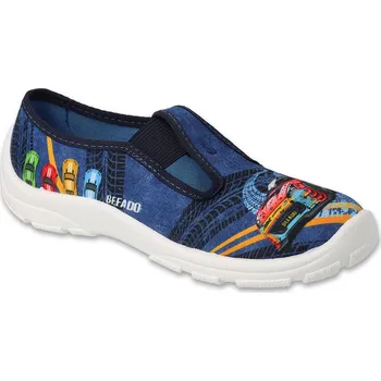 Chlapecká obuv BEFADO 975X195 975Y195 chlapecké bačkorky modré auto 29 975XY195_29