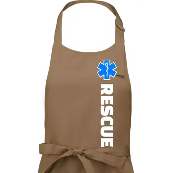 Kuchyňská zástěra Rescue - pro záchranáře - Dámská zástěra na vaření - Univerzální velikost ( Cappuccino )
