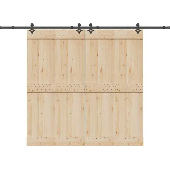 Nábytkové kování OMAXI Sada příslušenství pro posuvné dveře 305 cm ocelová černá 857928