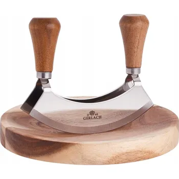 Kuchyňský nůž Gerlach Sekáček na bylinky s prkénkem NATUR