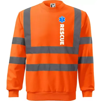 Pánská mikina Rescue - pro záchranáře - Reflexní mikina - 2XL ( Neonově oranžová )