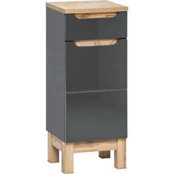 Komoda Koupelnová skříňka 86 cm šedá grafit / láva lesk