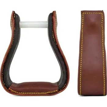 Vybavení pro koně Westernové třmeny LAKOTA hnědé FULL