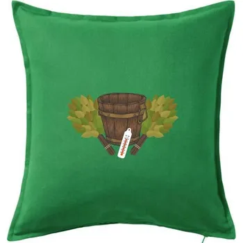 Polštář Sauna vědro - Polštář 50x50 - 50x50 - Pouze potah ( Středně zelená )