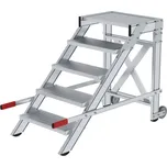 Schůdky z hliníku, pojízdné, pětistupňové, šířka schůdku 600 mm