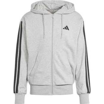 Pánská mikina Pánská Mikina ADIDAS M 3S FT FZ HD JE6338 – Šedá S