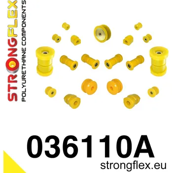 Silentblok nápravy 036110A: Strongflex Kompletní sada silentbloků pro zavěšení varianta SPORT 19mm 20mm 031369 - 031525 x 2 4 x 031314 standard bush