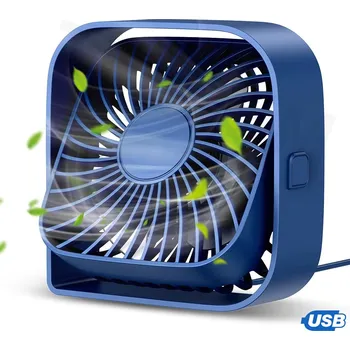 Domácí ventilátor MINI PŘENOSNÝ STOLNÍ VENTILÁTOR TICHÝ USB VĚTRÁK 360° 3 RYCHLOSTI