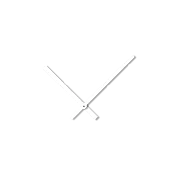 Hodiny Bílé rovné hliníkové ručičky na hodiny 145 mm | 113 mm