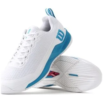 Pánská tenisová obuv Pánské tenisové boty WILSON RUSH PRO 4.5 OZ Wh/Wh/Ato WRS335010U 2025 velikost UK 10