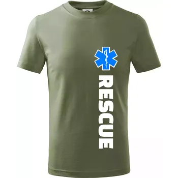 Dětská móda Rescue - pro záchranáře - Tričko dětské bavlněné - 134 cm/8 let ( Khaki )