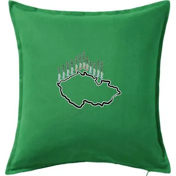 Polštář Počasí v ČR - Polštář 50x50 - 50x50 - Pouze potah ( Středně zelená )