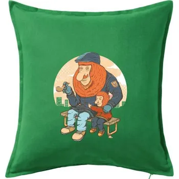 Polštář Kahau nosatý - Polštář 50x50 - 50x50 - Včetně výplně ( Středně zelená )