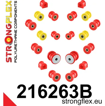 Silentblok nápravy 216263B: Strongflex Kompletní sada silentbloků pro zavěšení Custom 19mm 12mm
