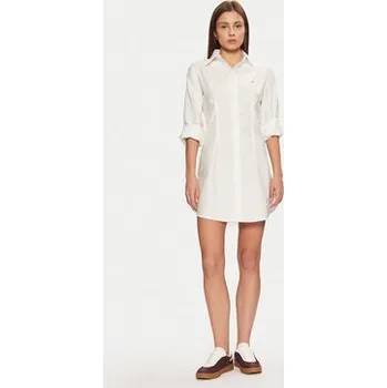 Dámské šaty Tommy Jeans Košilové šaty DW0DW20471 Bílá Regular Fit XL