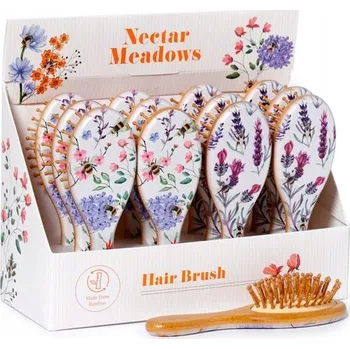kartáč na vlasy Bambusový kartáč na vlasy Květinová louka